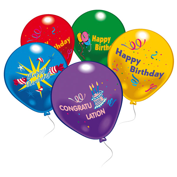 10 ASSORTIERTE ALLES GUTE ZUM GEBURTSTAG BALLONS 🔶