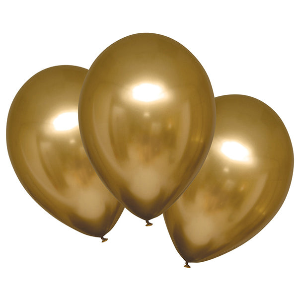 6 BALLONS LATEX SATIN LUXE OR SATINÉ 27,5 CM 🔶