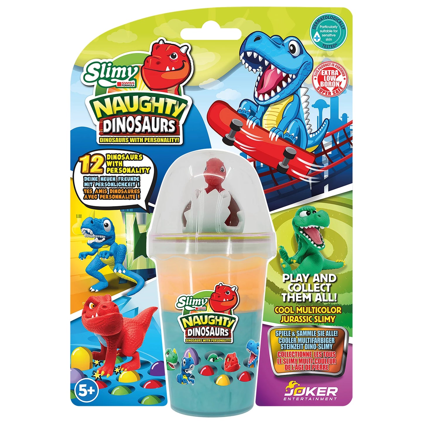 SLIMY - BLISTER DI DINOSAURI DA COLLEZIONE 155 G