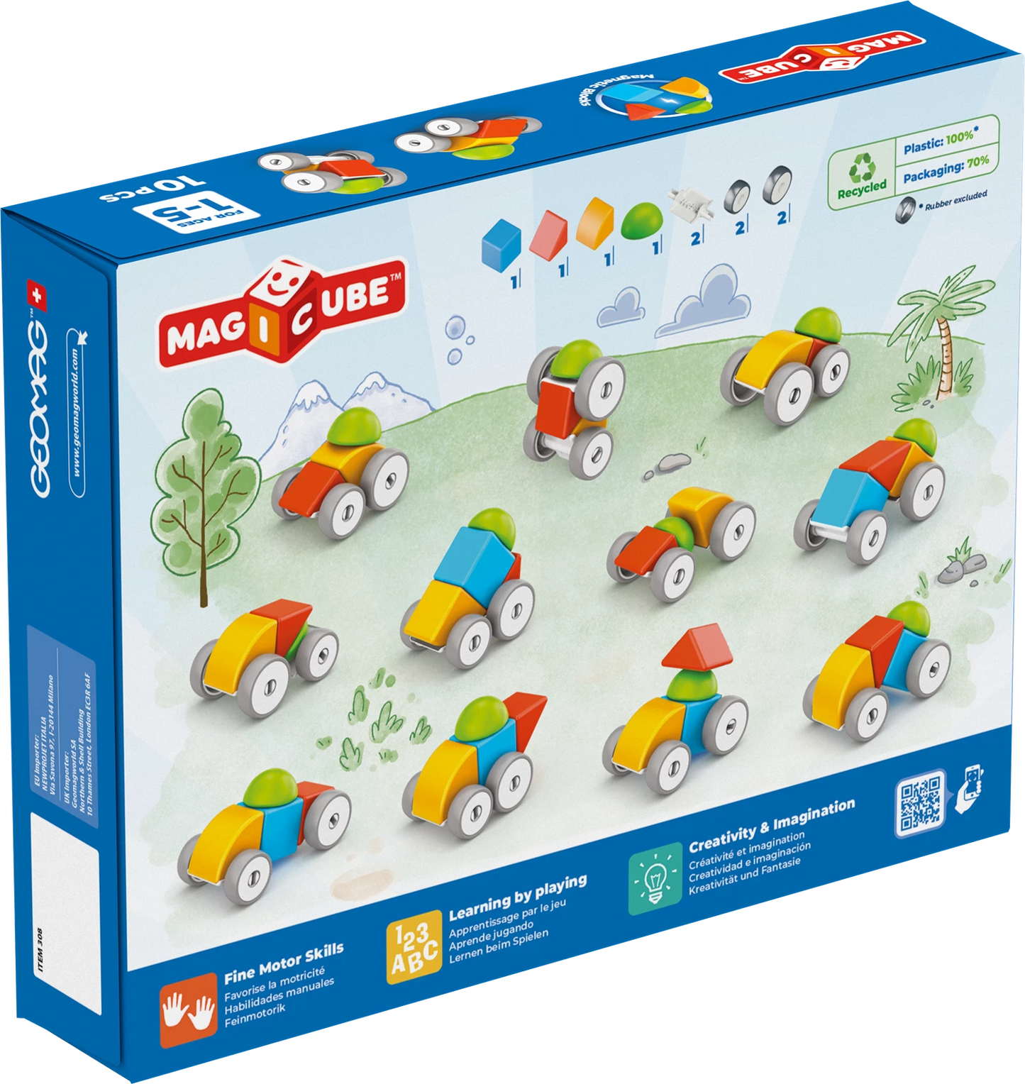 MAGICUBE BLOCS VOITURES 10 PIÈCES