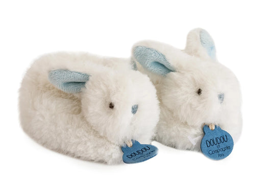 STIVALETTI CANDY BUNNY CON SONAGLIO, BLU 0-6 MESI