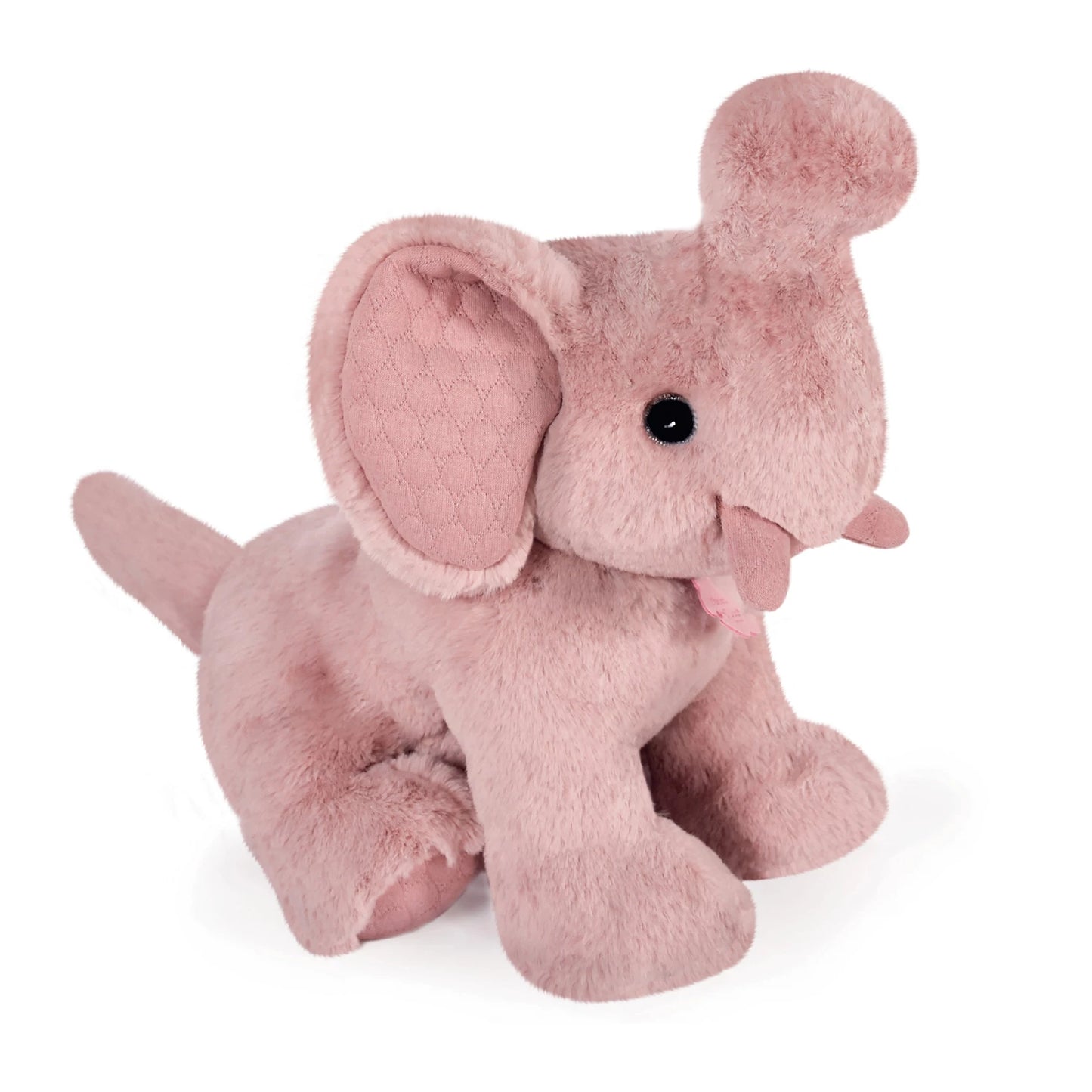 ÉLÉPHANT PREPPY CHIC, ROSE 45 CM