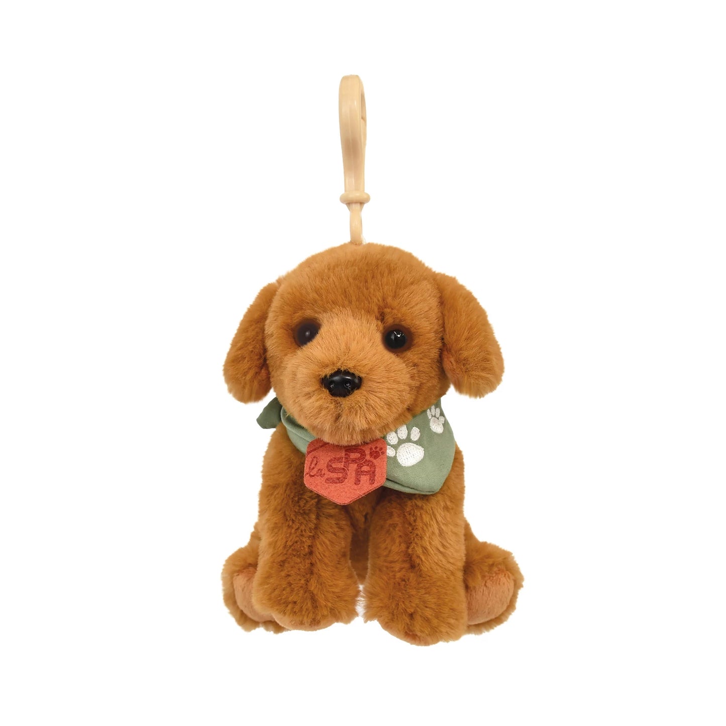 PORTE-CLÉS EN FORME DE CHIEN, MARRON CLAIR, 13 CM