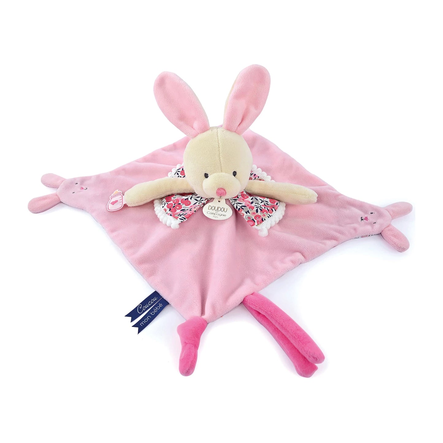CONIGLIETTO DI PELUCHE CON MARIONETTA DA DITO 30 CM