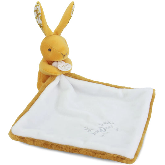 CONIGLIO CON COPERTA MORBIDA, OCRA, 10 CM