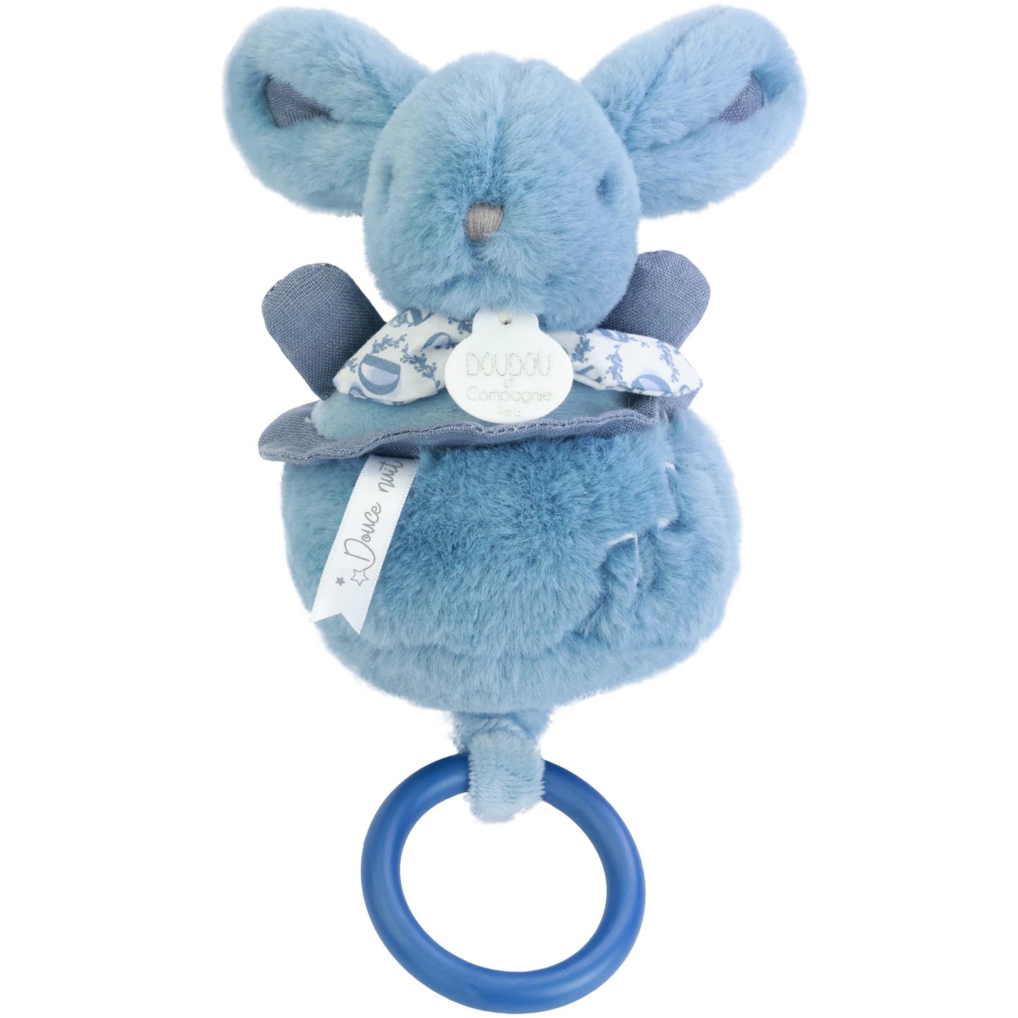 BOÎTE À MUSIQUE LAPIN, BLEUE, 20 CM