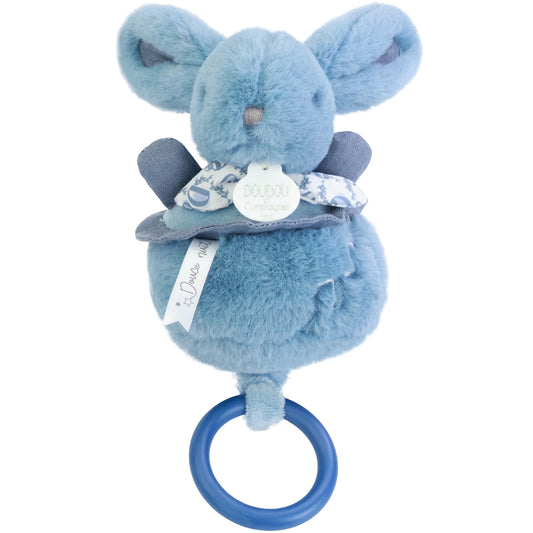 SCATOLA MUSICALE CONIGLIO, BLU, 20 CM