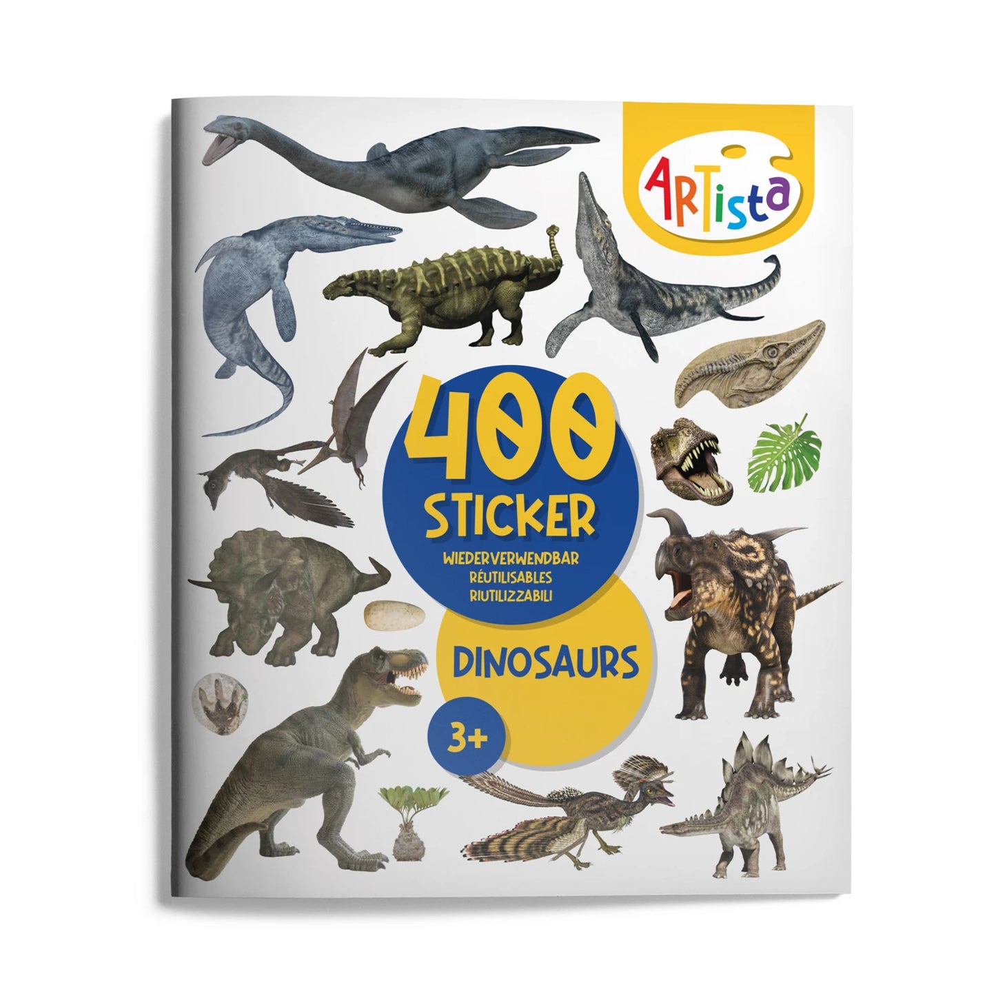 LIVRE D'AUTOCOLLANTS DINOSAURES