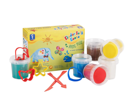 PASTA DA MODELLARE MORBIDA PER BAMBINI BASIC PLUS 6X150G