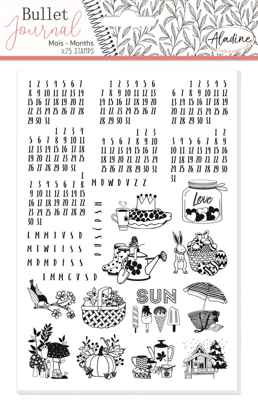 GABARIT BULLET JOURNAL MOIS DE L'ANNÉE
