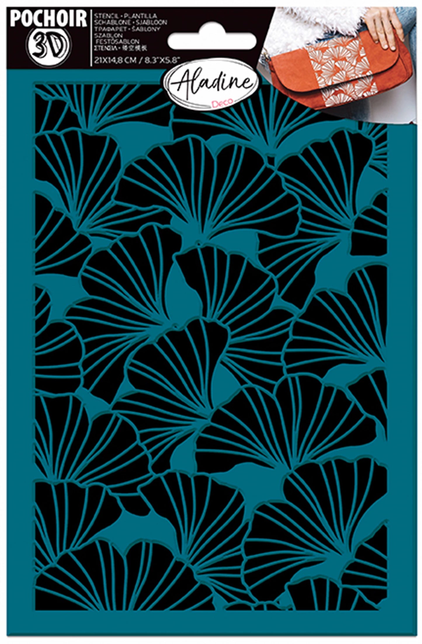 POCHOIR 3D FEUILLES DE GINGKO