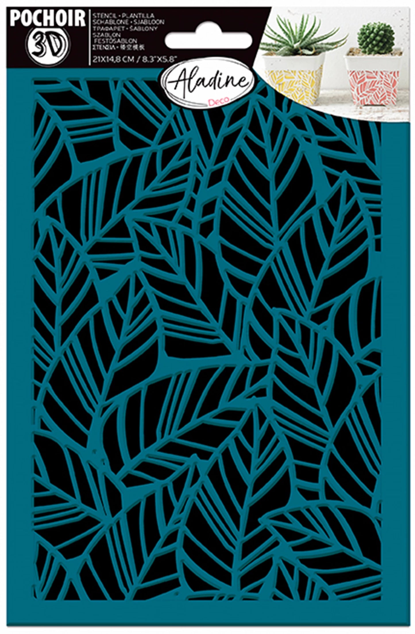 POCHOIR FEUILLES 3D