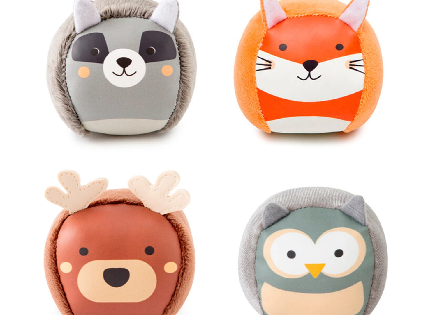 DOOBALLS - SET DI 4 PALLINE DI PELUCHE - FORESTA