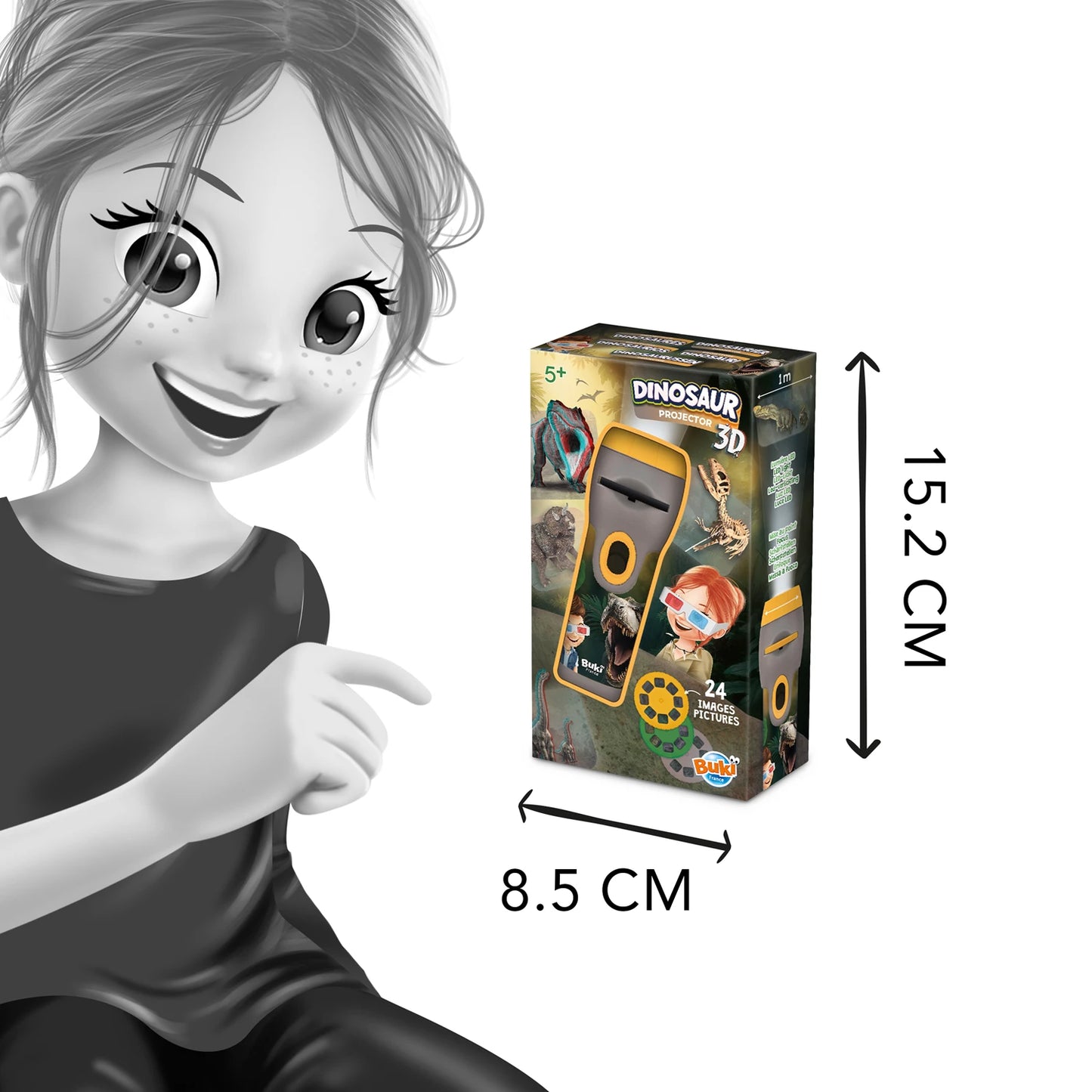 BUKI - 3D-DINOSAURIER-PROJEKTOR - F/D/I/ML