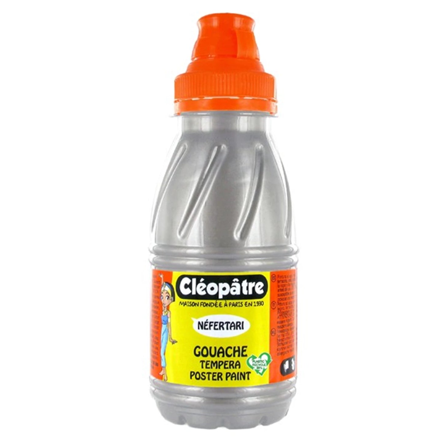 NEFERTARI – TEMPERA A GUAZZO 250ML ARGENTO METALLIZZATO