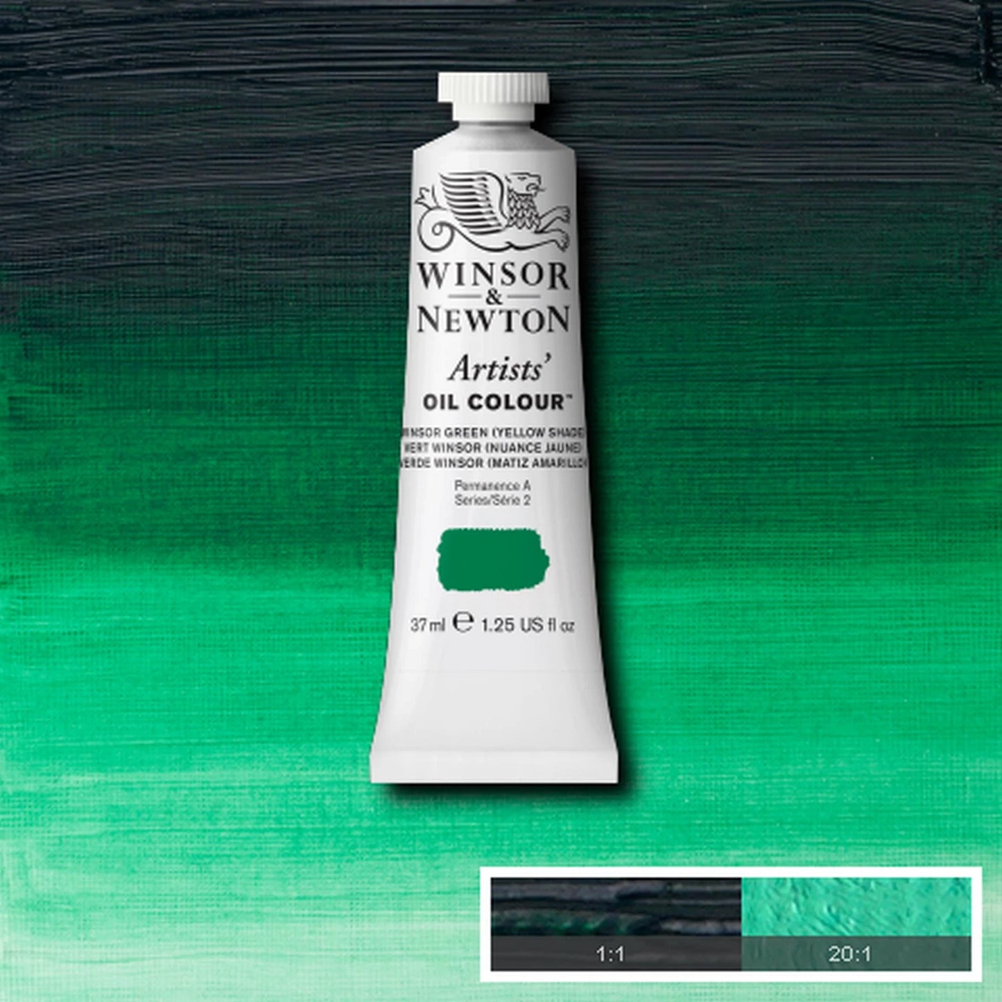COLORE A OLIO PER ARTISTI W&N TUBO DA 37 ML VERDE WINSOR (TONALITÀ GIALLA)