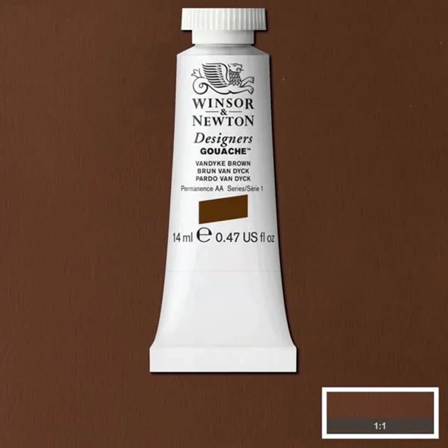 W&N DESIGNERS GOUACHE TUBO 14ML MARRONE VANDYKE