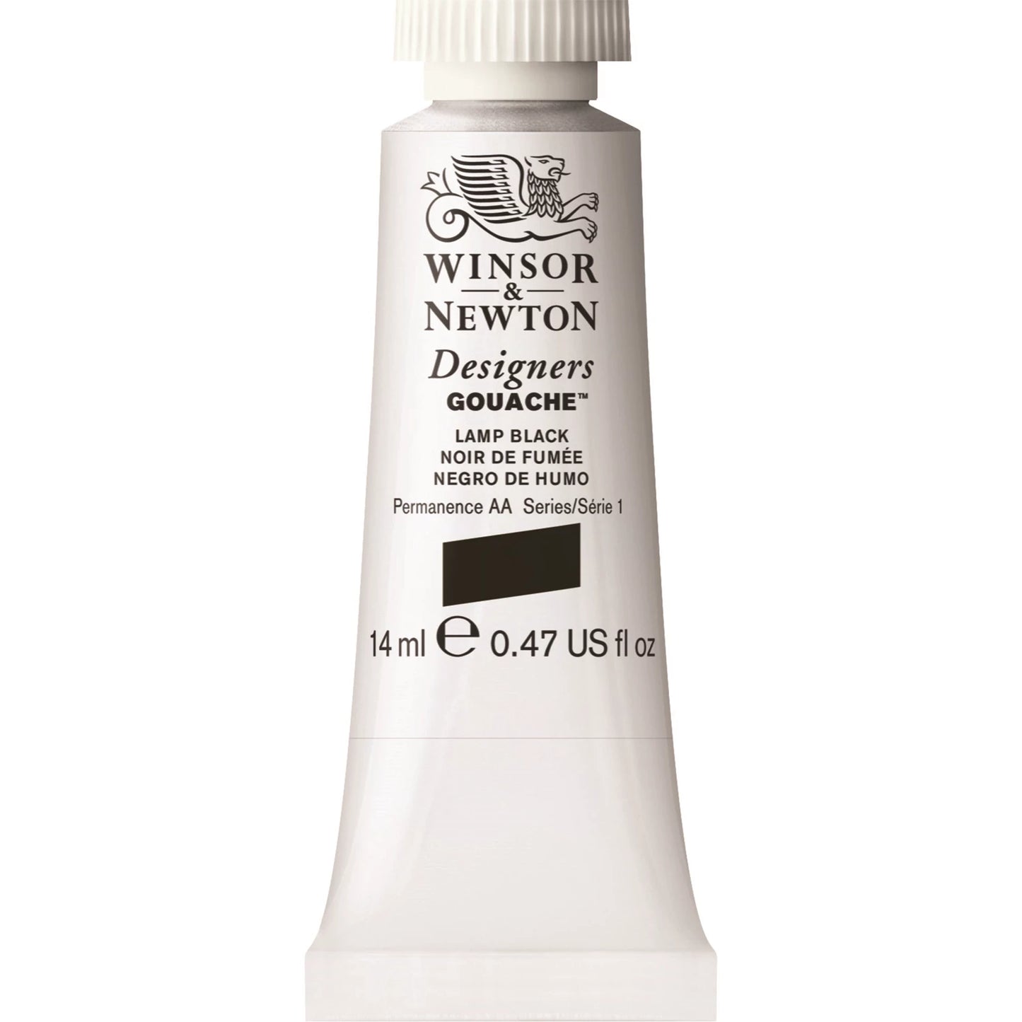 W&N DESIGNERS GOUACHE 14ML TUBO LAMPADA NERO