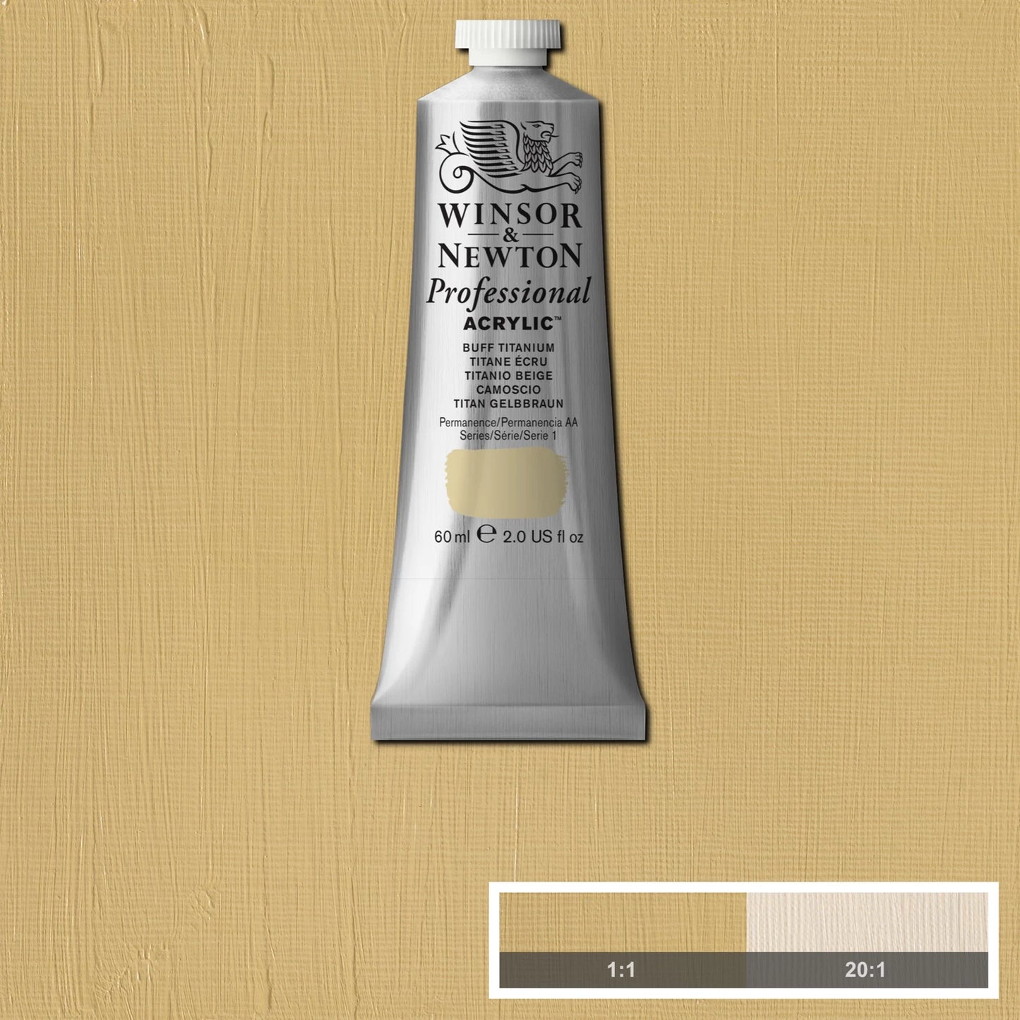 W&N PROF. COLORE ACRILICO TUBO 60ML GIALLO TITANIO MARRONE