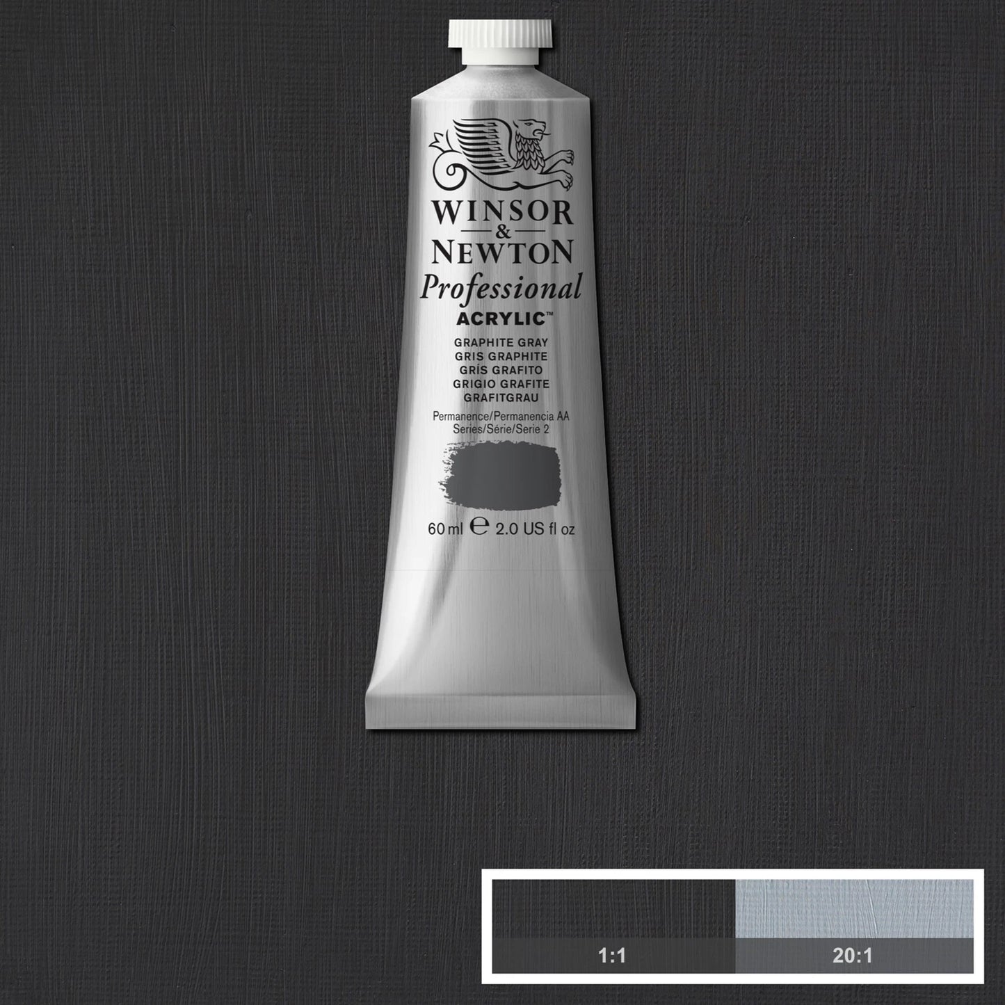 W&N PROF. VERNICE ACRILICA TUBO 60ML GRIGIO GRAFITE