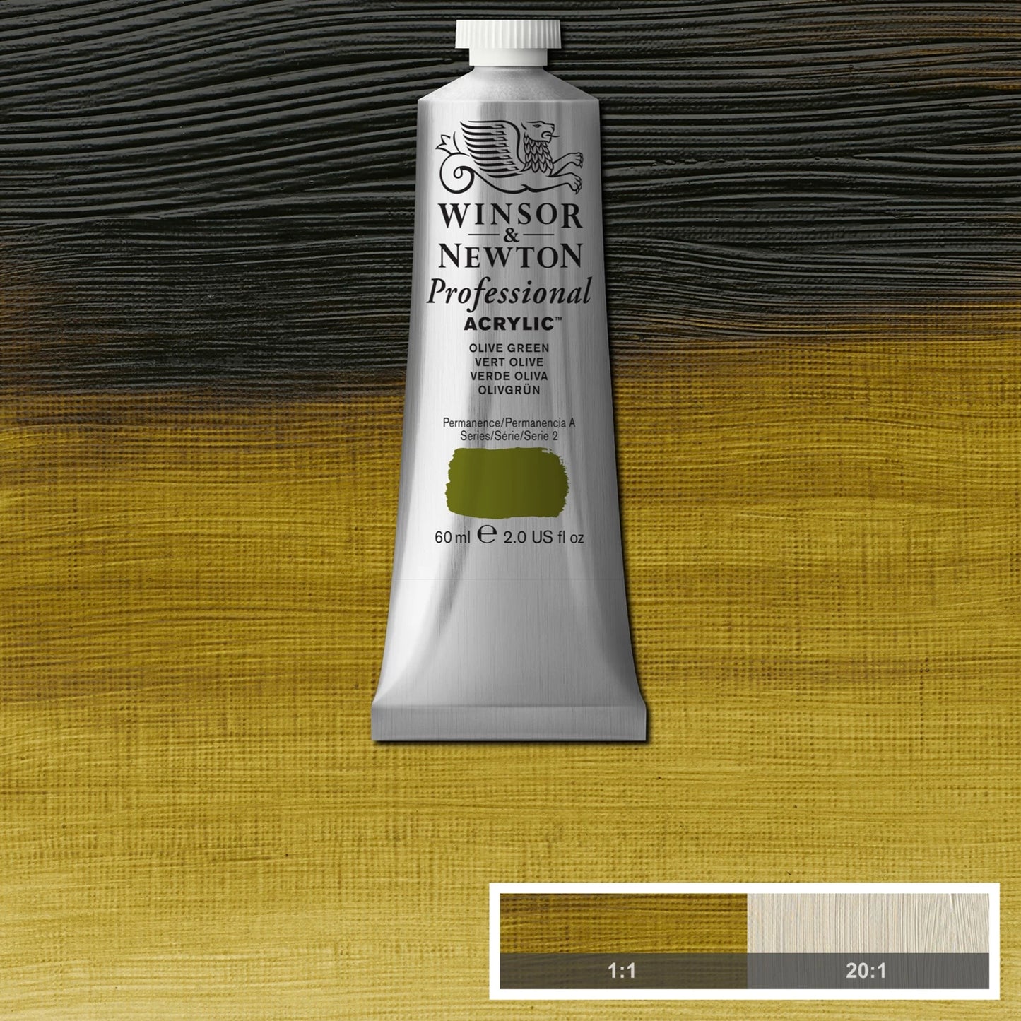 W&N PROF. COLORE ACRILICO TUBO 60ML VERDE OLIVA
