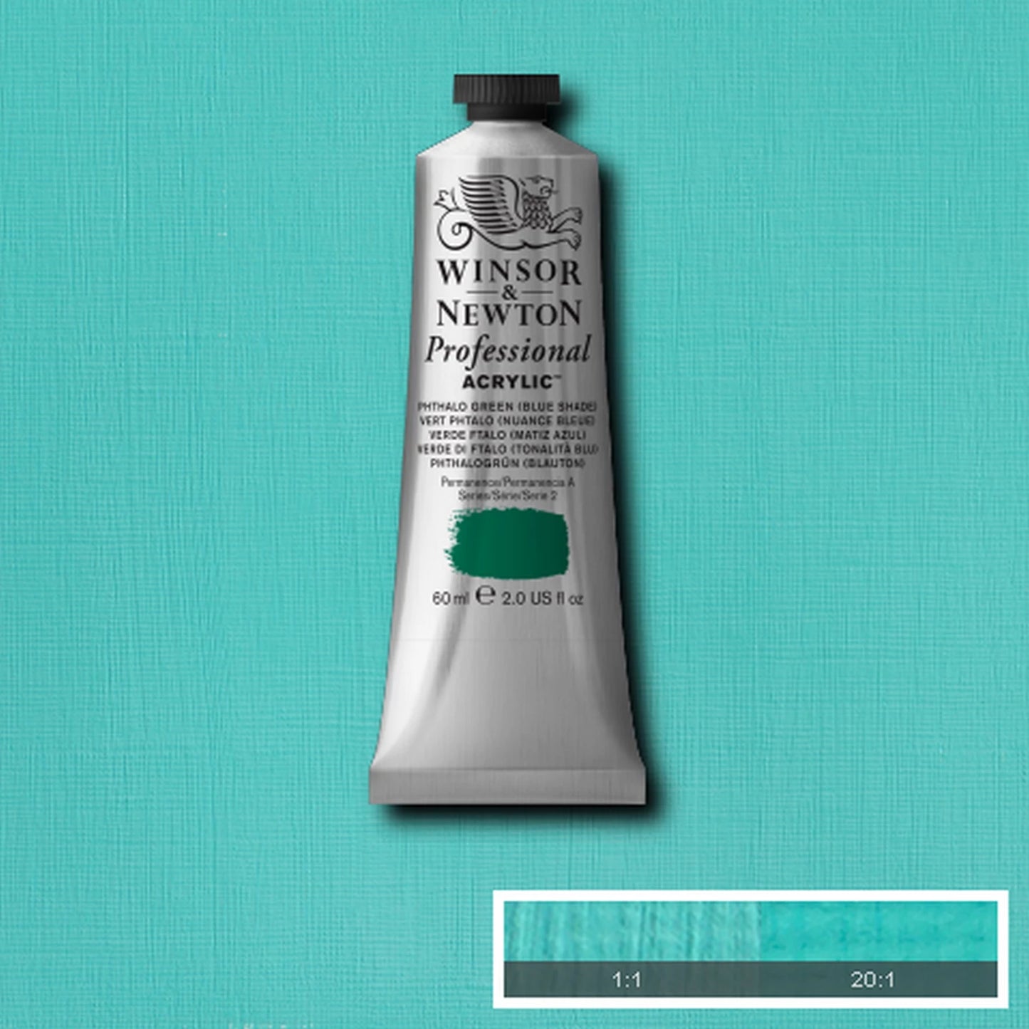 W&N PROF. COLORE ACRILICO TUBO DA 60 ML TONO VERDE BLU FTALICO