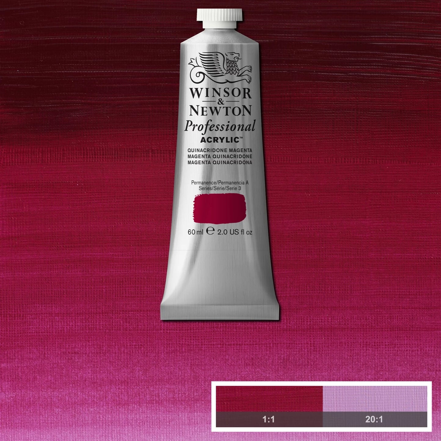 W&N PROF. COLORE ACRILICO TUBO 60ML QUINACRIDONE MAGENTA