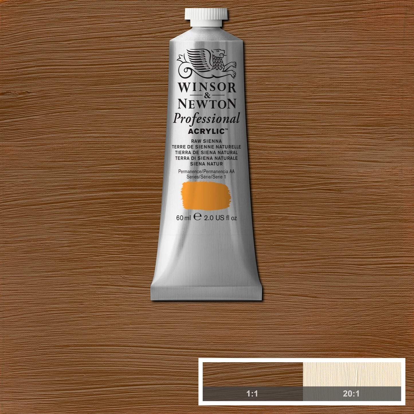 W&N PROF. COLORE ACRILICO TUBO 60ML SIENA NATURALE