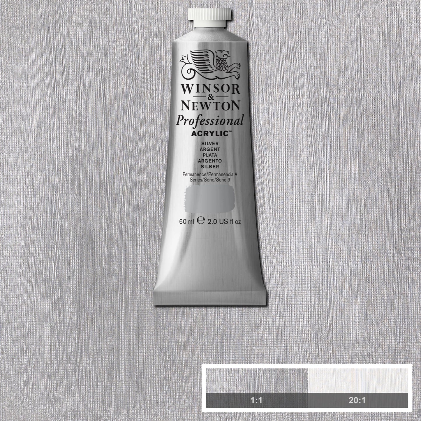 W&N PROF. COLORE ACRILICO TUBO 60ML ARGENTO