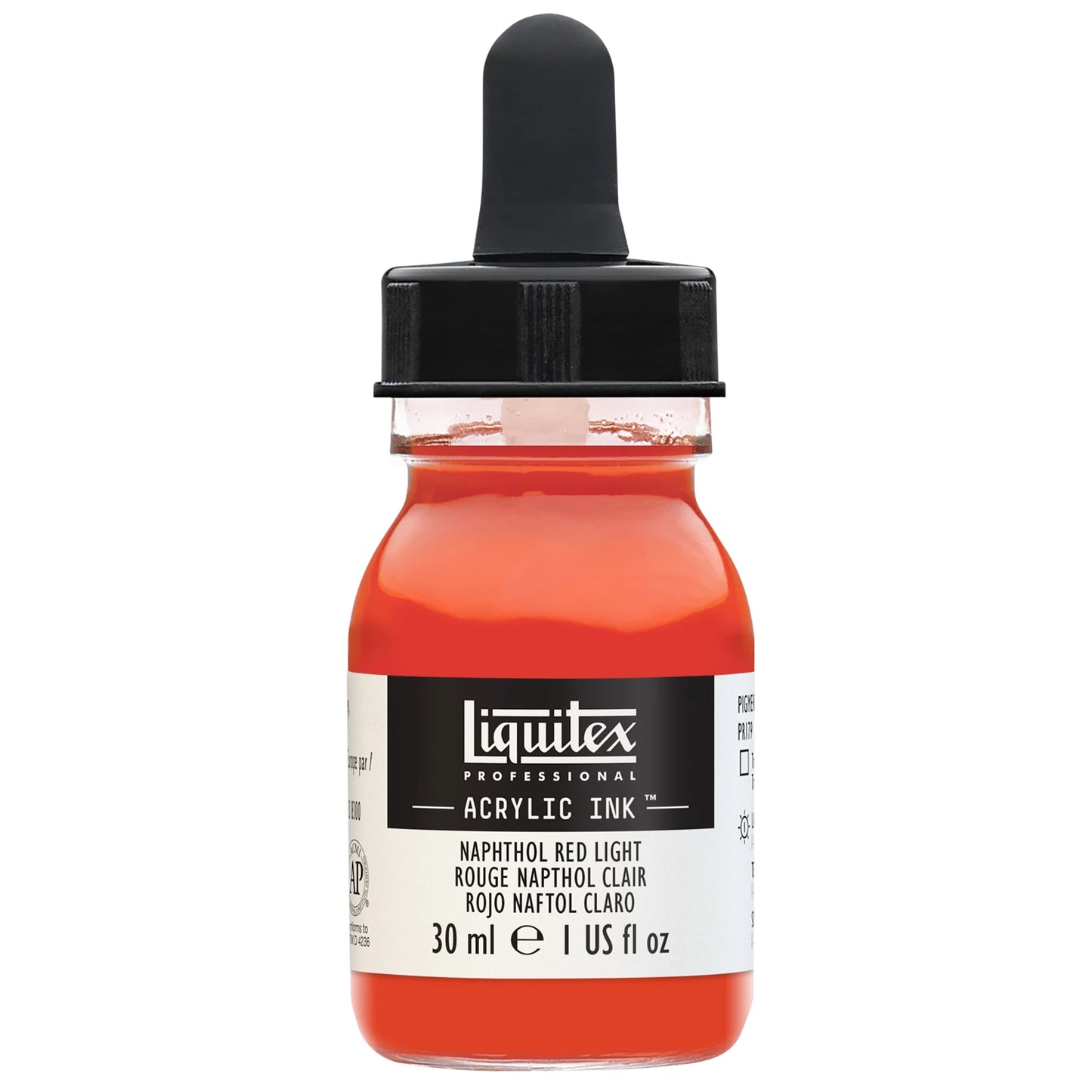 LQX PROF. INCHIOSTRO ACRILICO FLACONE DA 30ML ROSSO NAFTALICO CHIARO