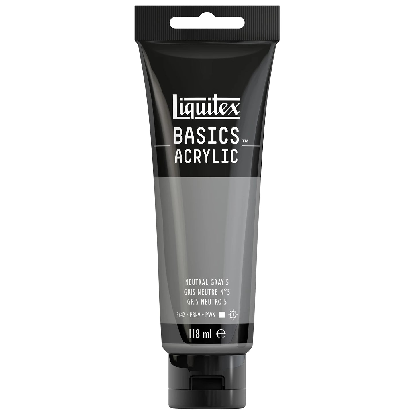 LQX BASICS COLORE ACRILICO TUBO 118ML GRIGIO NEUTRO N. 5