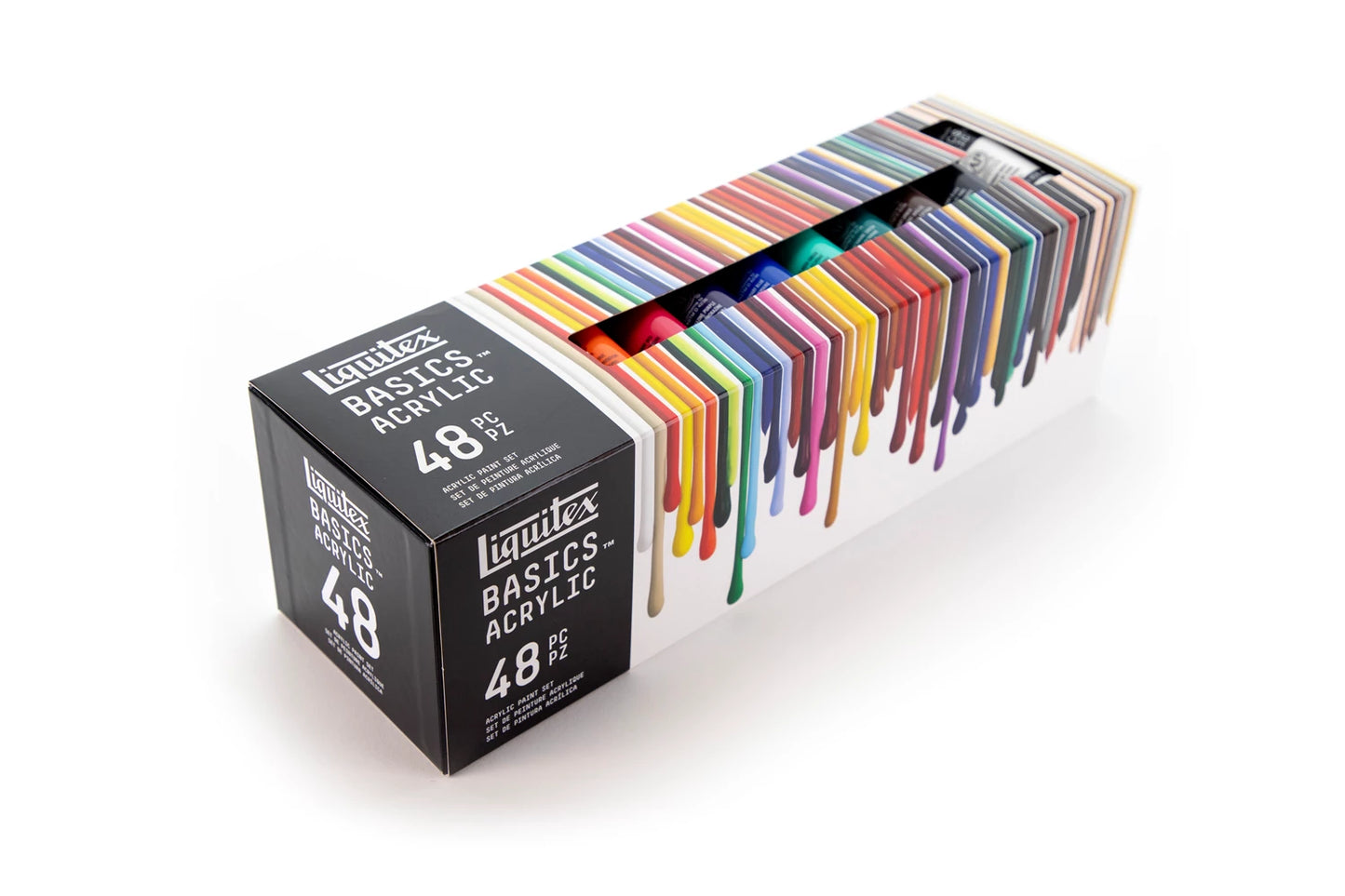 SET DI COLORI ACRILICI LQX BASICS 48 TUBI DA 22 ML