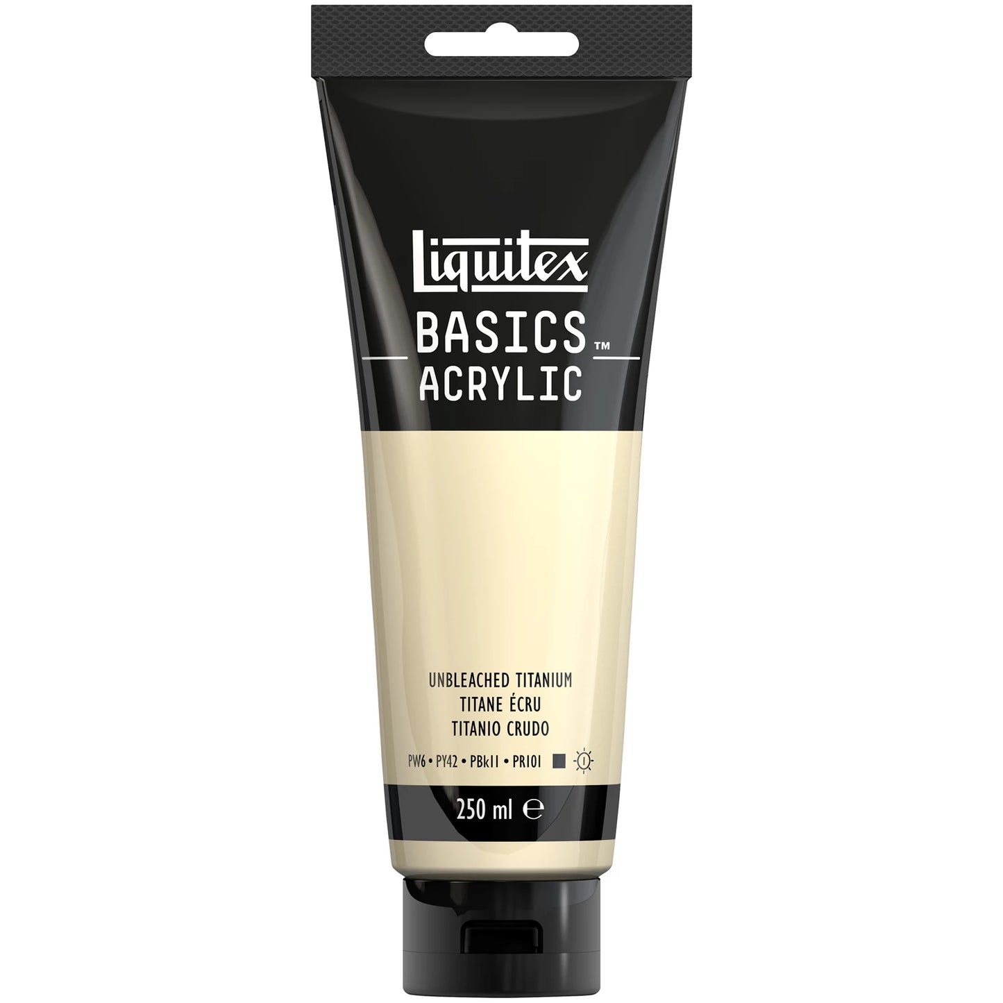 LQX BASICS COLORE ACRILICO TUBO DA 250ML TITANIO NON SBIANCATO