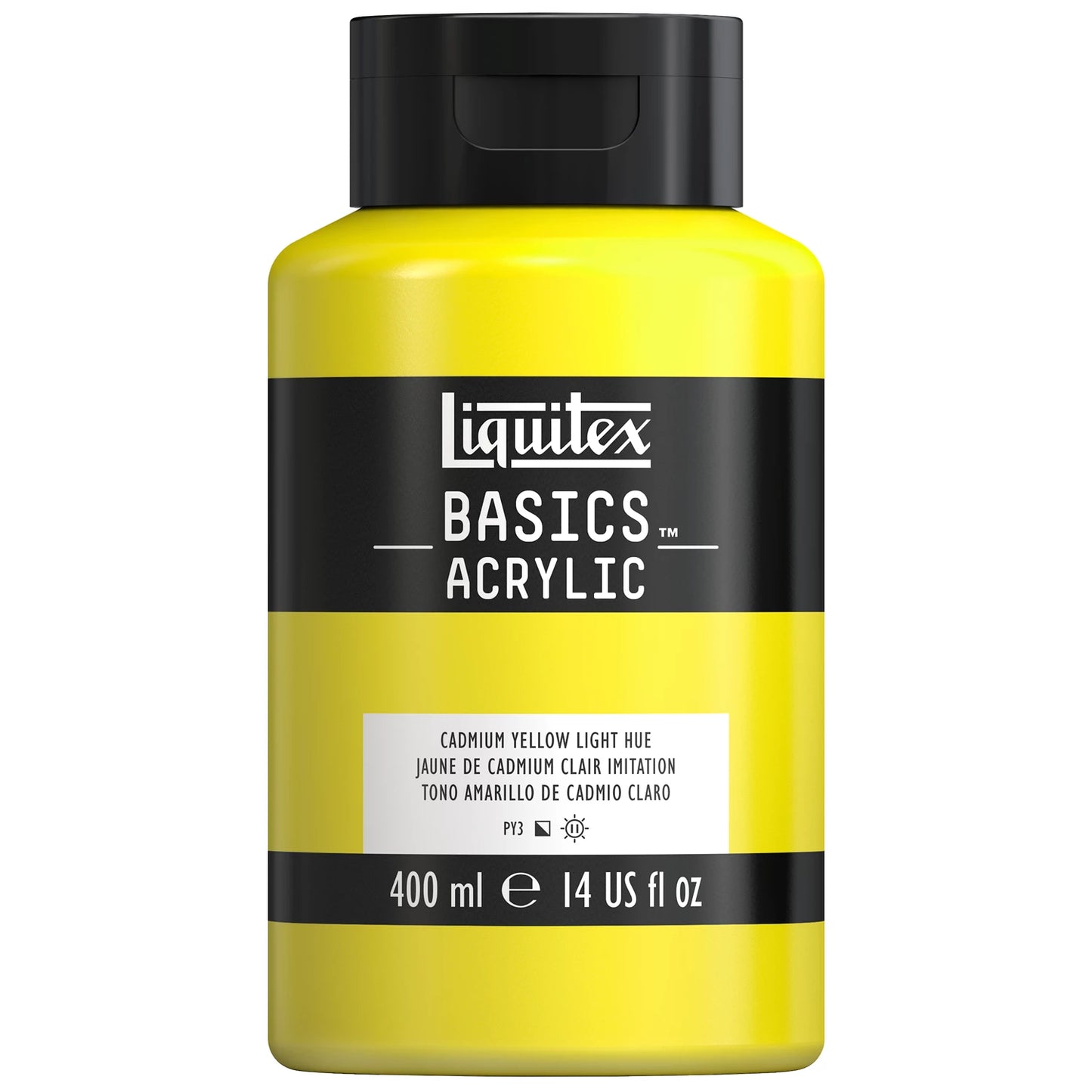 LQX BASICS COLORE ACRILICO FLACONE DA 400 ML GIALLO CADMIO COLORE CHIARO