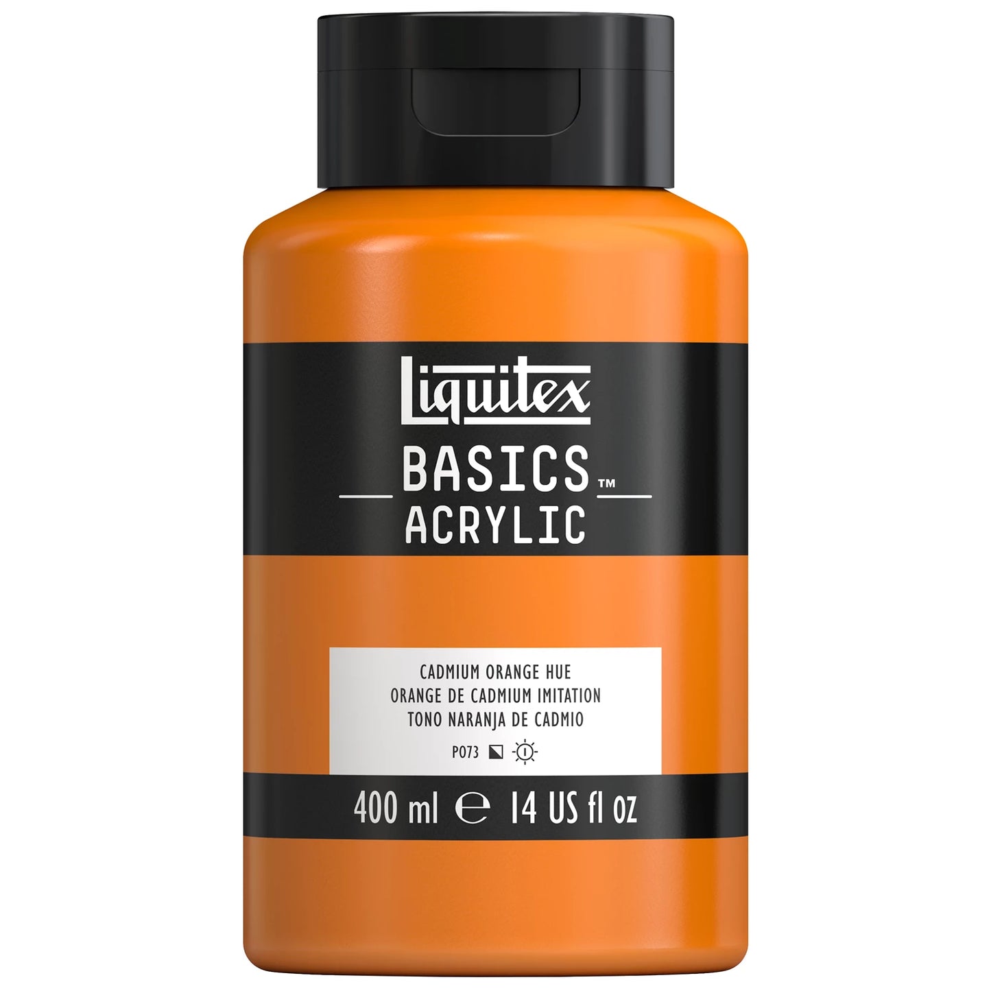 LQX BASICS COLORE ACRILICO FLACONE DA 400 ML COLORE ARANCIONE CADMIO