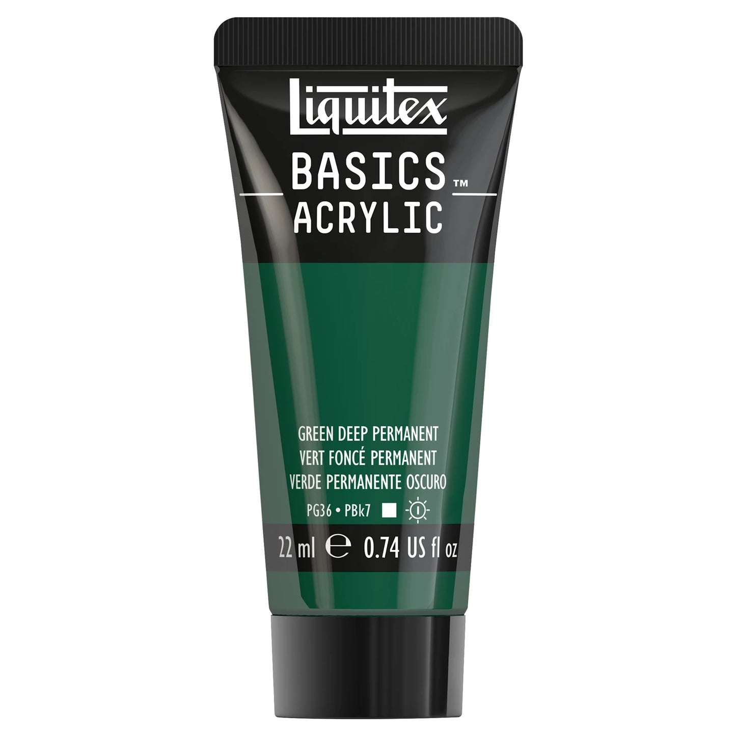 LQX BASICS COLORE ACRILICO TUBO DA 22 ML VERDE SCURO PERMANENTE