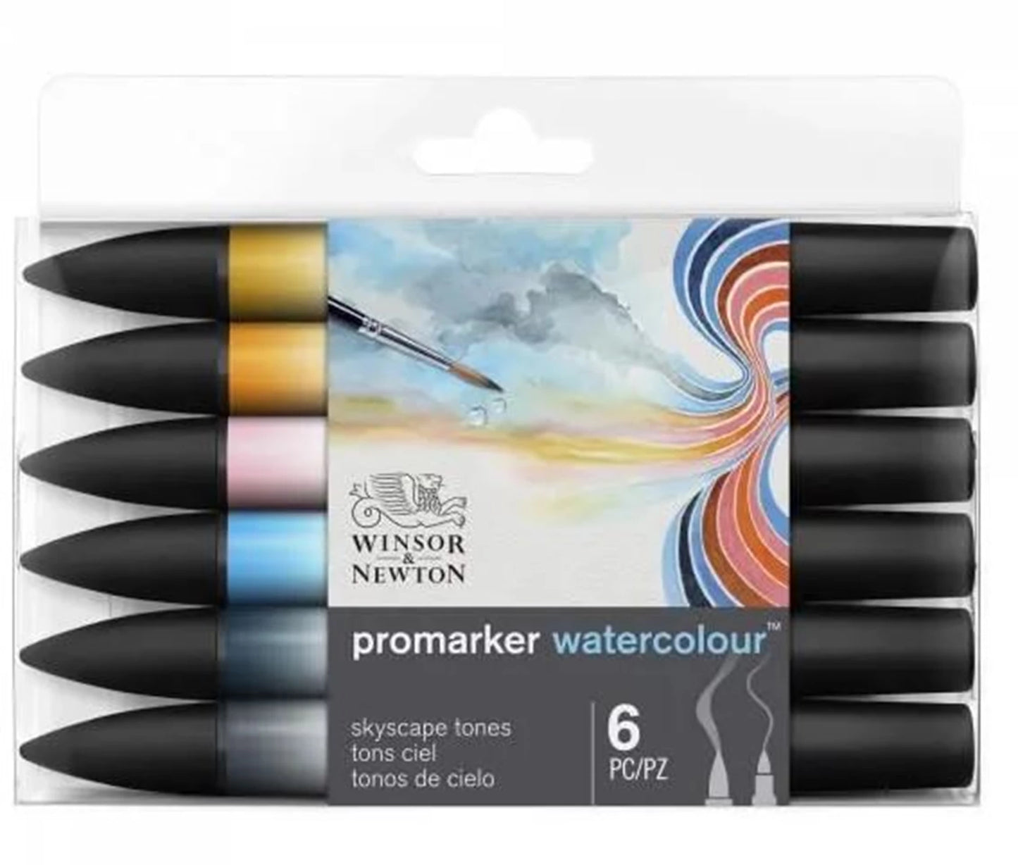 W&N PROMARKER AQUARELLE SET DE 6 TEINTES CIEL