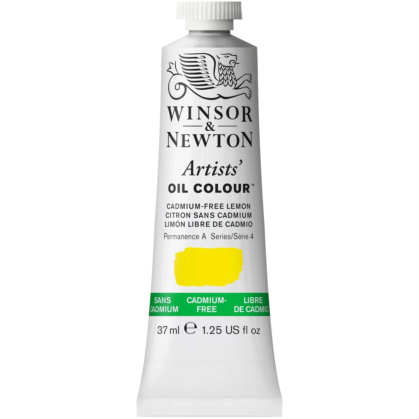W&N ARTISTS' HUILE FINE TUBE 37 ML SANS CADMIUM CITRON