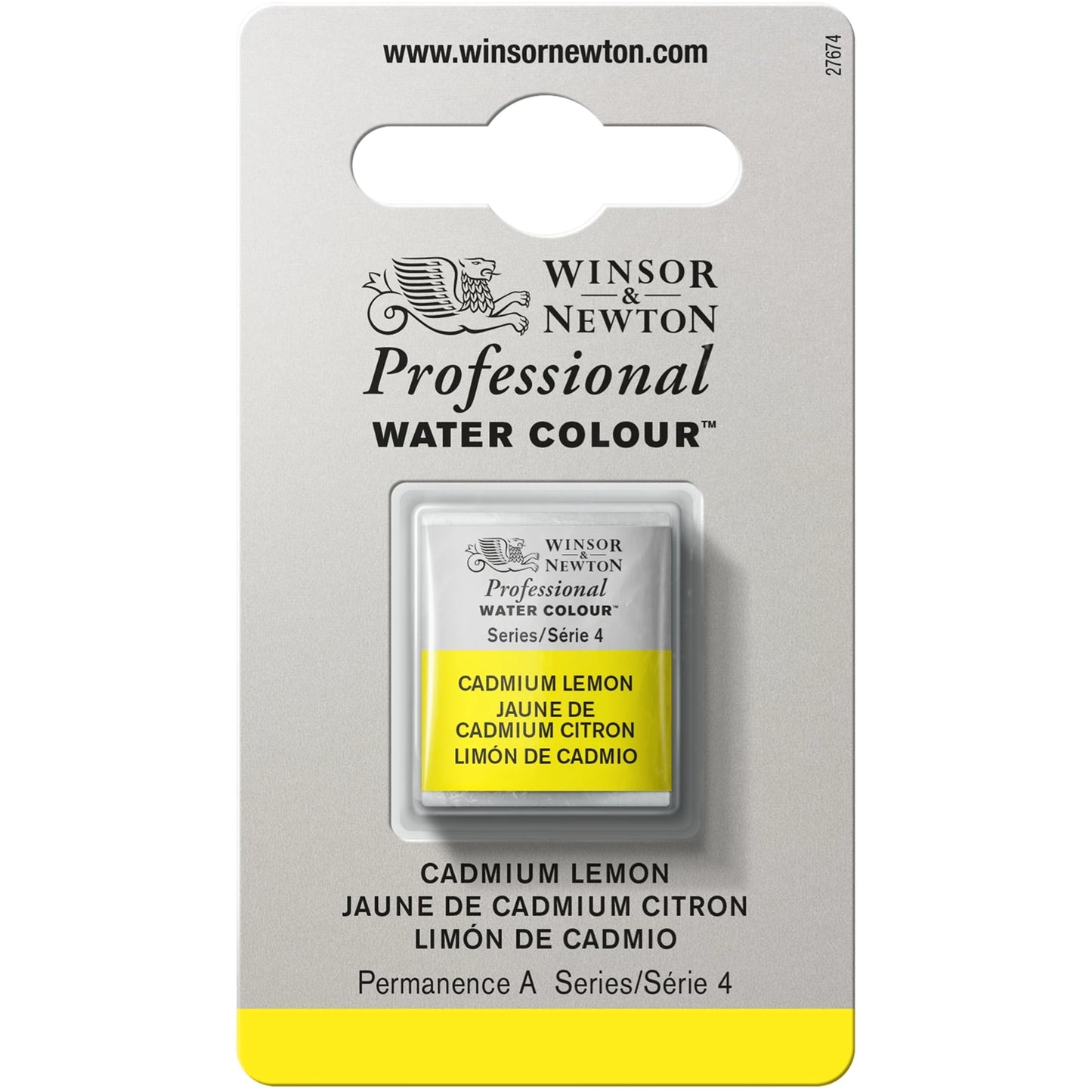 W&N AQUARELLE PROF. 1/2 GODET JAUNE CADMIUM CITRON