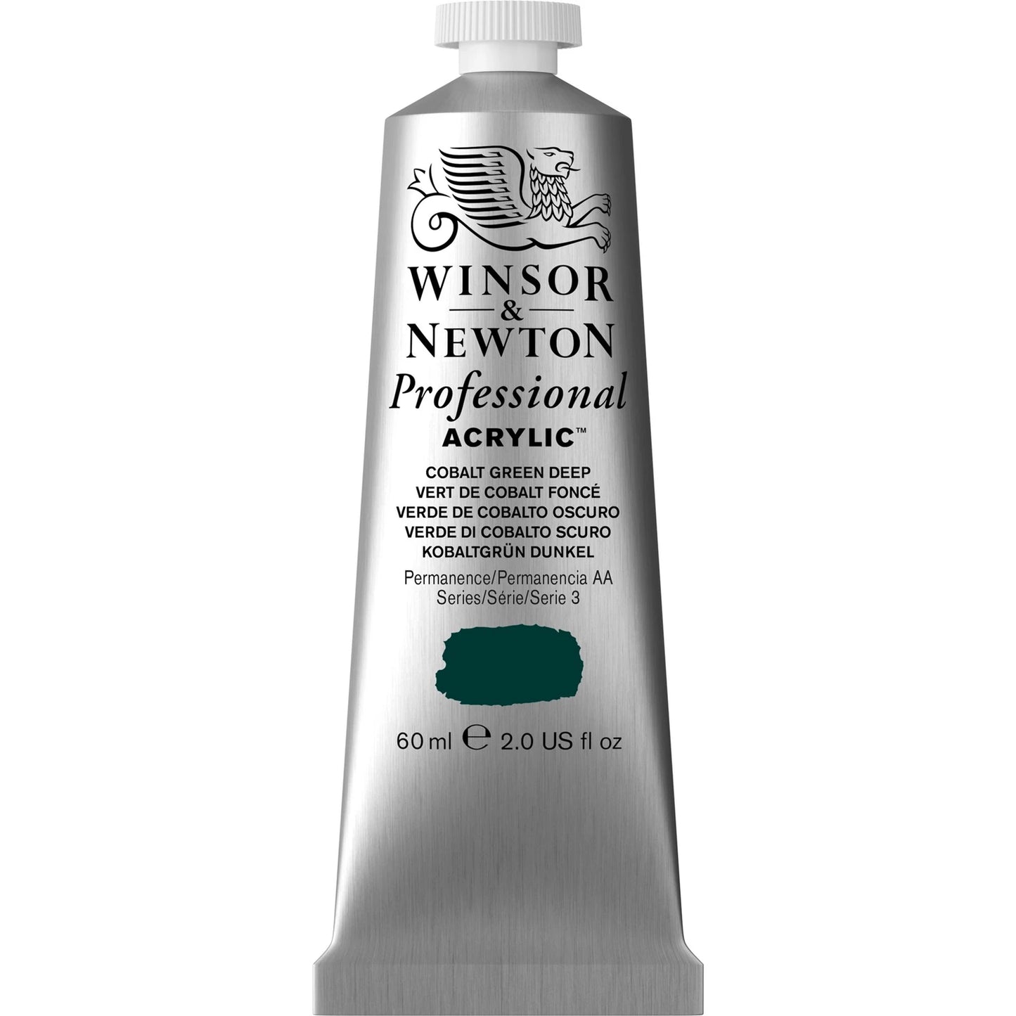W&N PROF. COULEUR ACRYLIQUE TUBE 60ML VERT COBALT FONCÉ