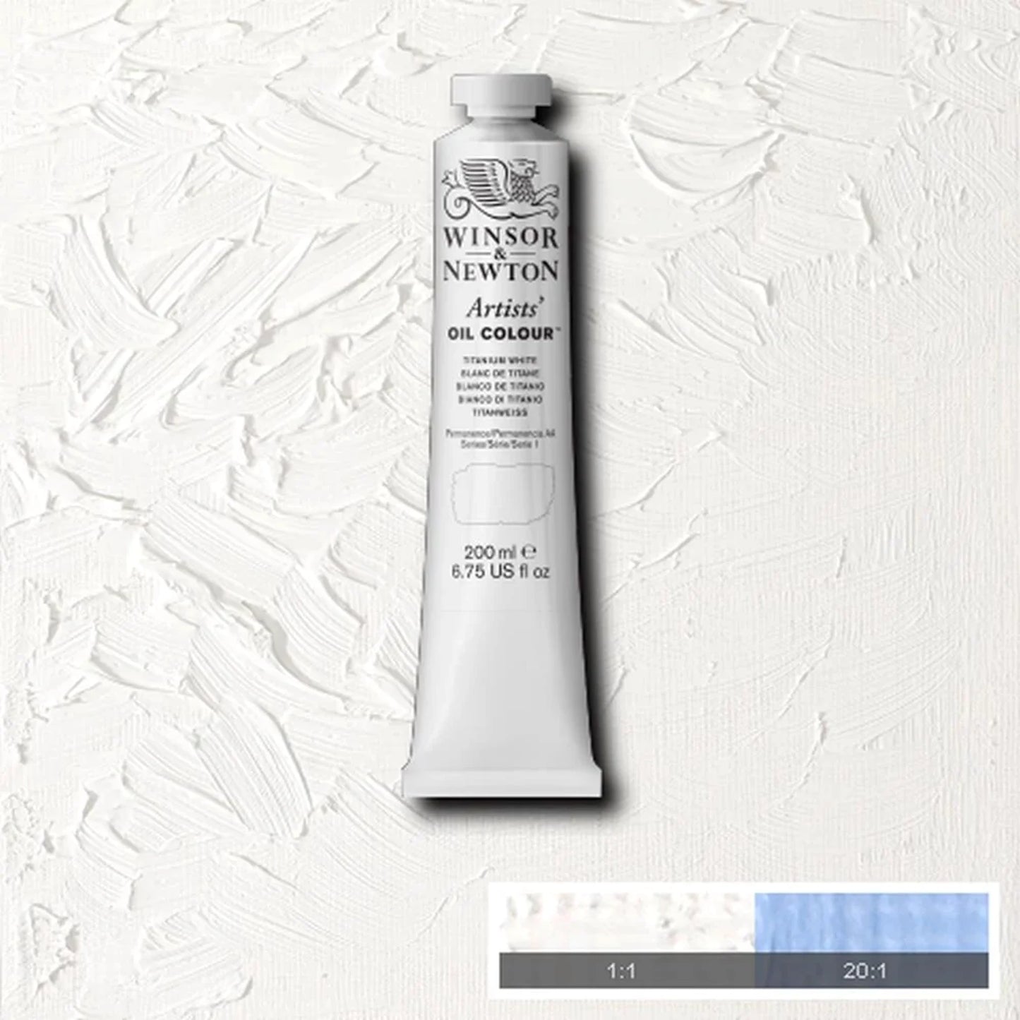 W&N ARTISTS' OIL PAINT TUBE 200ML TITANWEISS