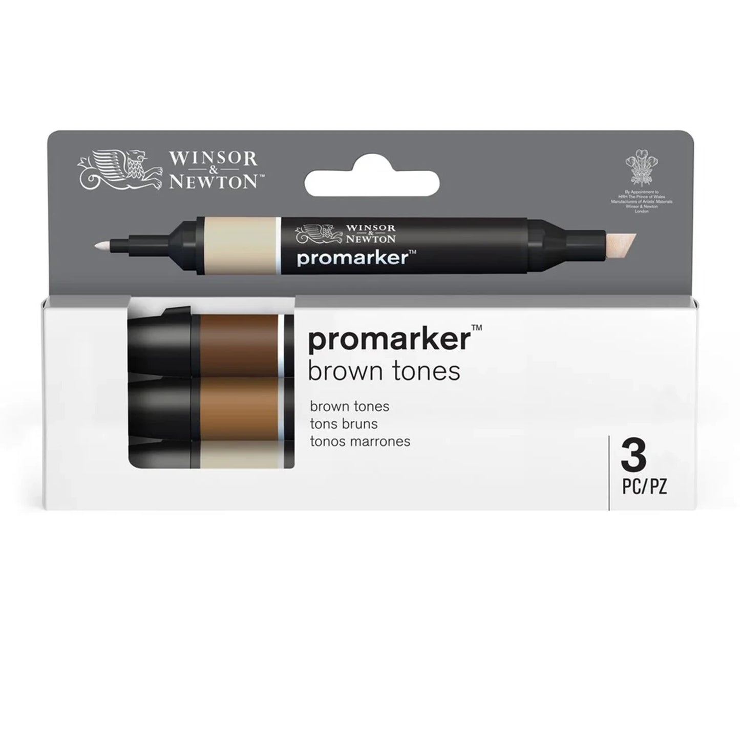 W&N PROMARKER SET 3 PIÈCES TEINTES MARRON