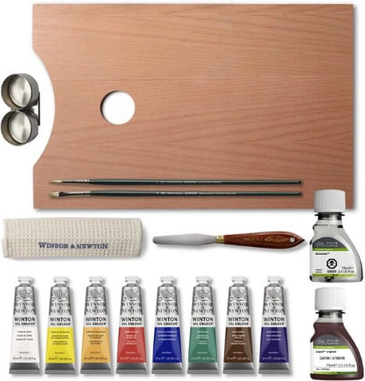 W&N WINTON ÖL MALKASTEN HOLZ "THE ESSENTIALS" 15-TLG