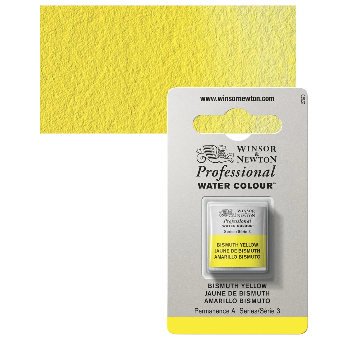 W&N AQUARELLE PROF. 1/2 GODET JAUNE BISMUTH