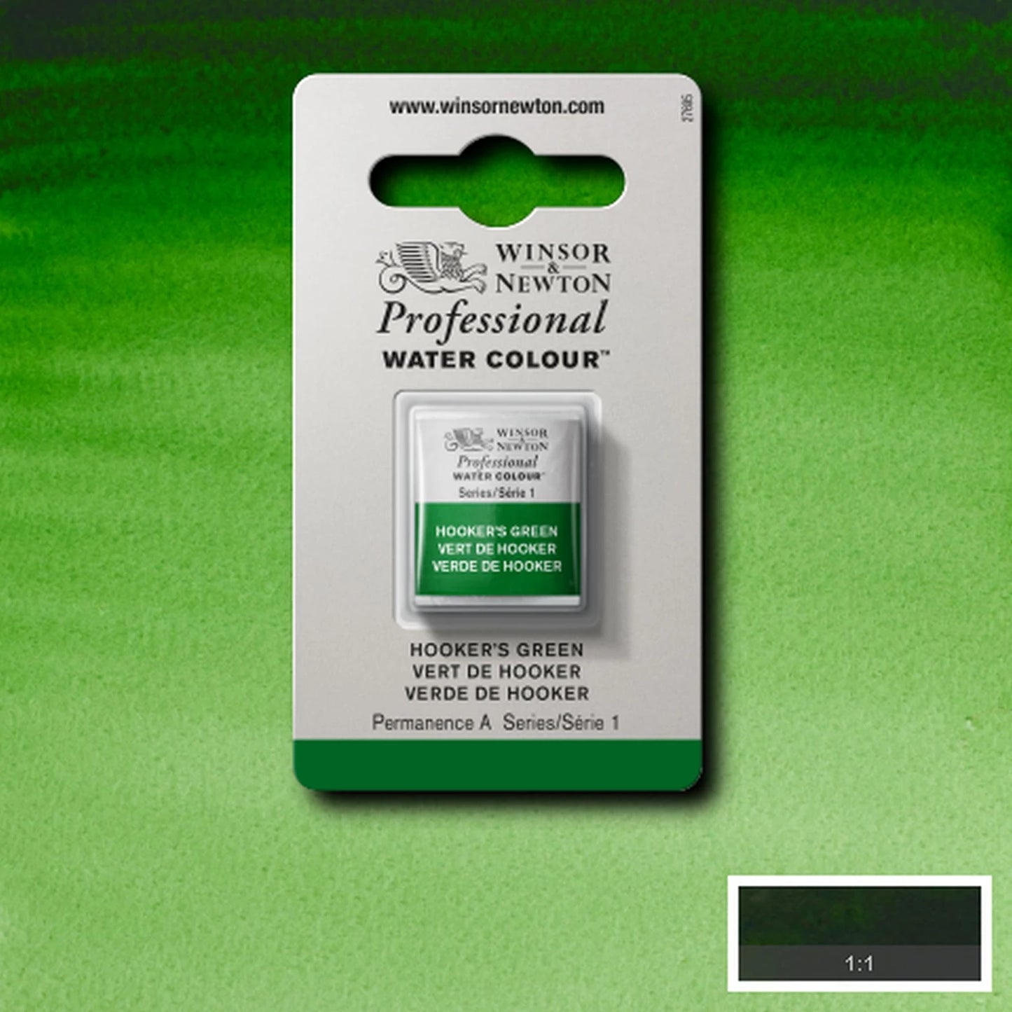 W&N PROF. AQUARELLE 1/2 GODET VERT HOOKER