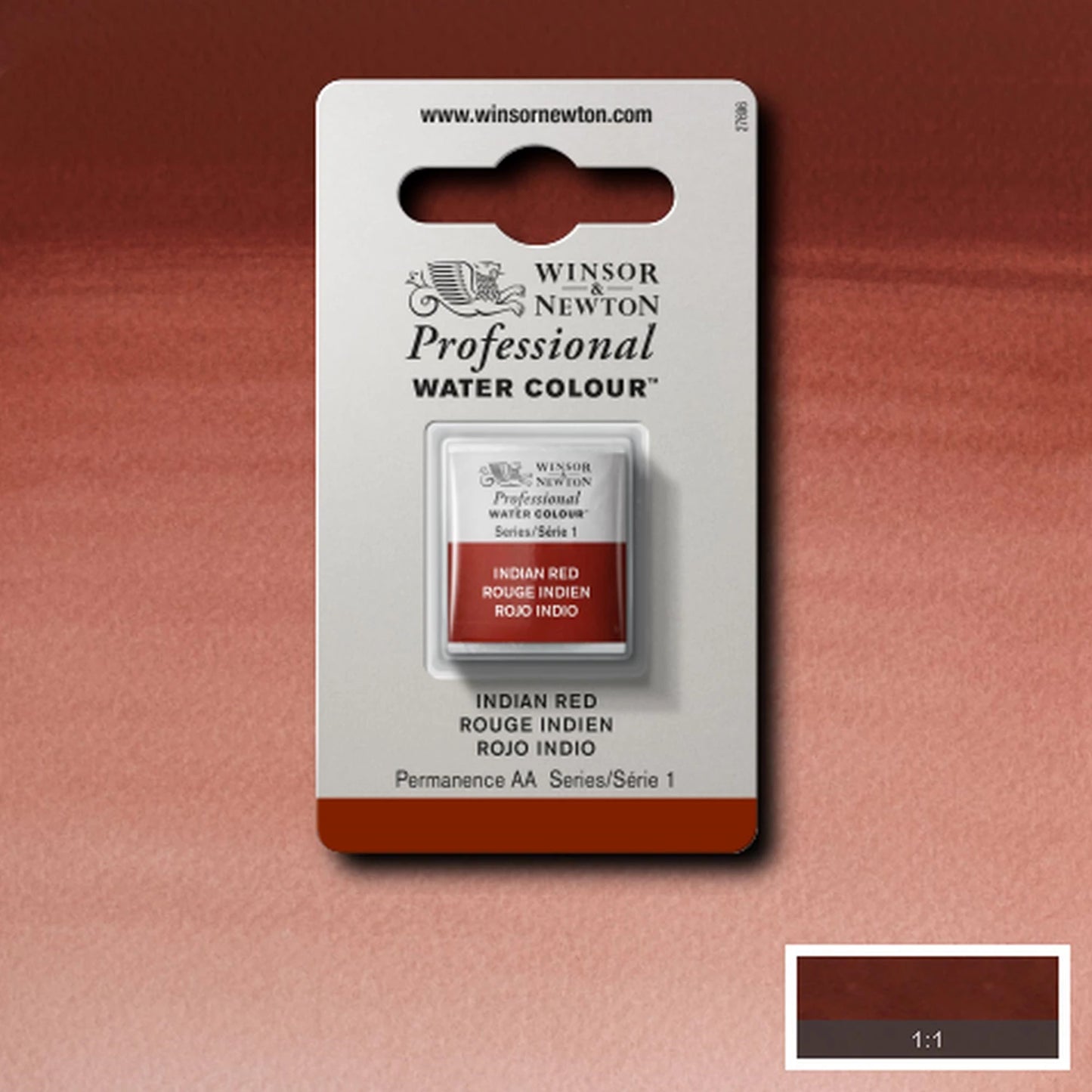 W&N PROF. AQUARELLE 1/2 GODET ROUGE INDIEN