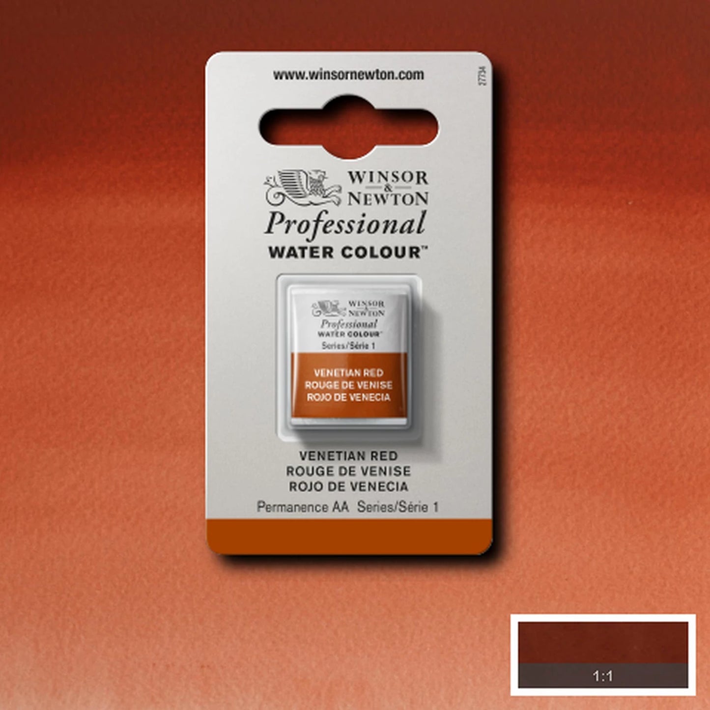 AQUARELLE W&N PROF. 1/2 GODET ROUGE DE VENISE