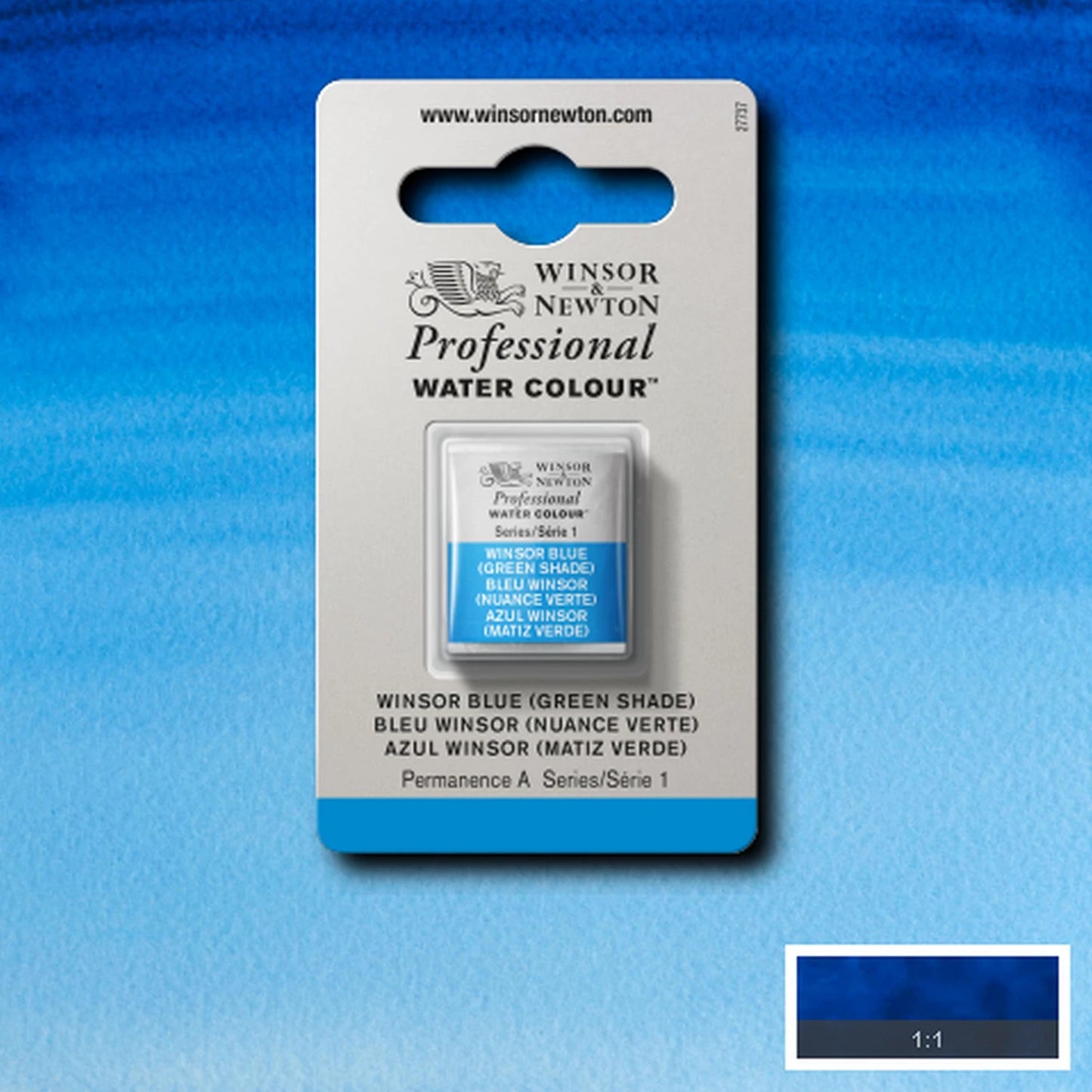 W&N AQUARELLE PROF. 1/2 GODET WINSOR BLEU (TEINTE VERTE)