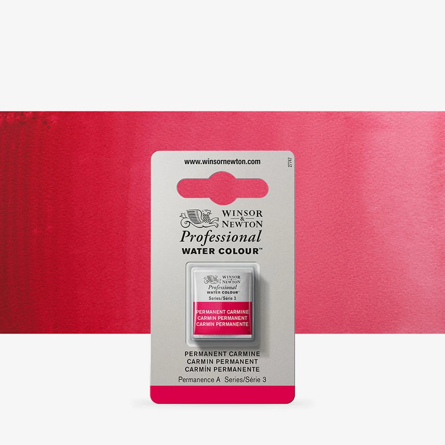 W&N PROF. AQUARELLE 1/2 GODET ROUGE CARMIN PERMANENT