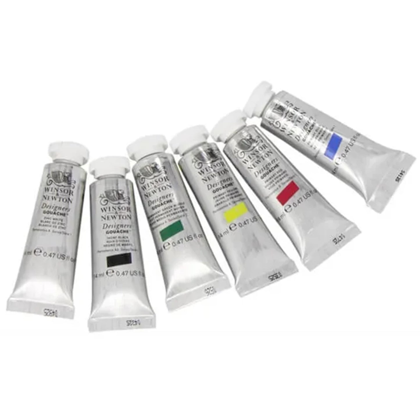 W&N DESIGNERS GOUACHE COULEURS PRIMAIRES TUBE 6 X 14ML